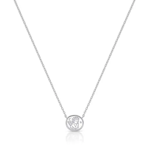 COLAR COM PINGENTE OVAL E LISO DE ANJO