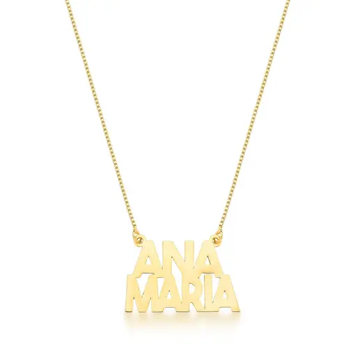 GARGANTILHA PERSONALIZADA NOME COM ATÉ 16 LETRAS