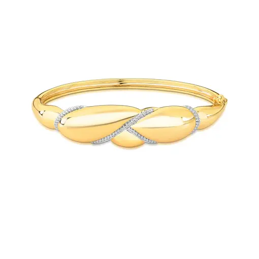 BRACELETE ABAULADO E CRAVEJADO DE ZIRCÔNIAS