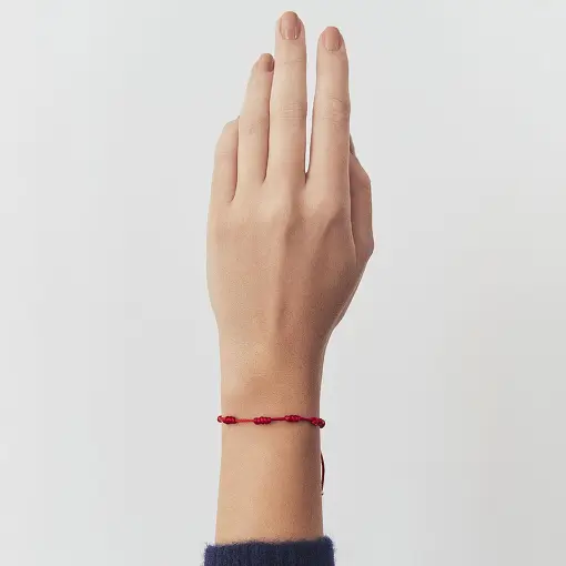 PULSEIRA 7 NÓS TRANÇADA EM FIO ENCERADO EM PRATA RODINADA