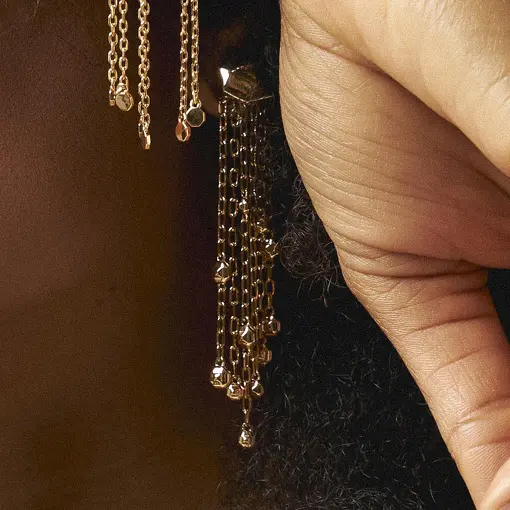 BRINCO 2 EM 1 GEOMETRICO PÊNDULO TEXTURIZADO LISO BANHADO A OURO