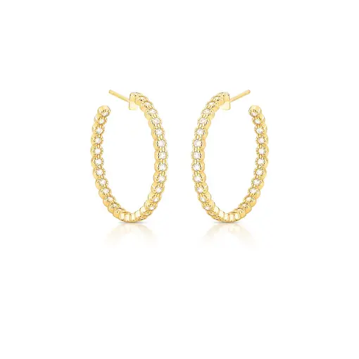 MEIA ARGOLA TRABALHADA COM CRISTAIS REDONDOS