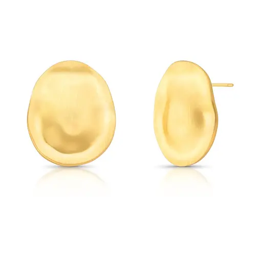 BRINCO OVAL TEXTURIZADO ACETINADO