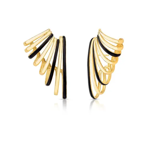 BRINCO EAR HOOK OITO VOLTAS VAZADO