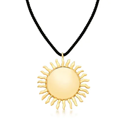 COLAR COM PINGENTE DE SOL TRABALHADO