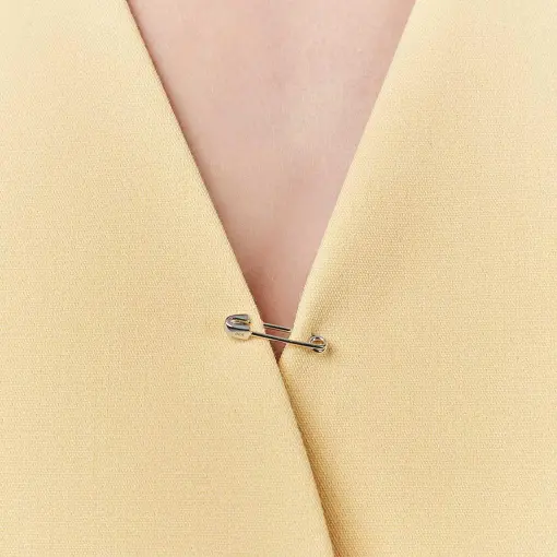 BROCHE DE ALFINETE LISO PRATEADO