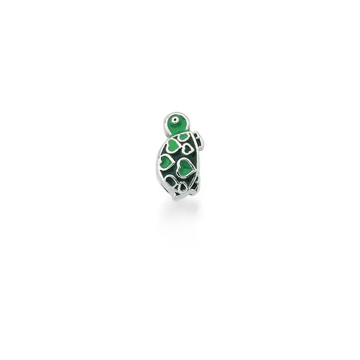 PINGENTE ESTEIRA KIDS DE TARTARUGA ESMALTADO VERDE