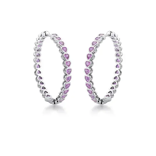 ARGOLA COM CRISTAIS EM CORAÇÕES