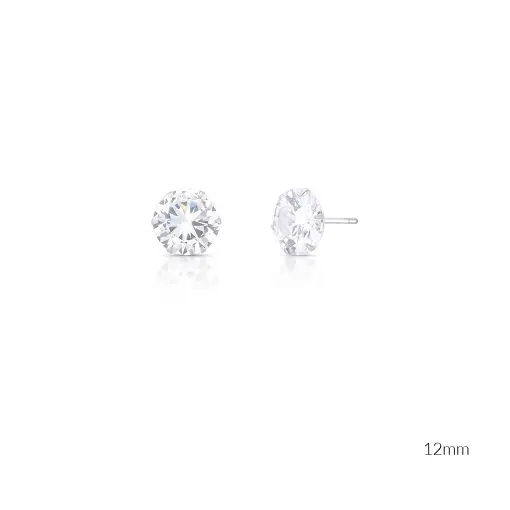 BRINCO SOLITARIO PONTO DE LUZ PRATA LISA