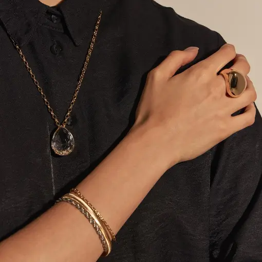 PULSEIRA INTERCALADA COM ELOS REDONDOS LISOS