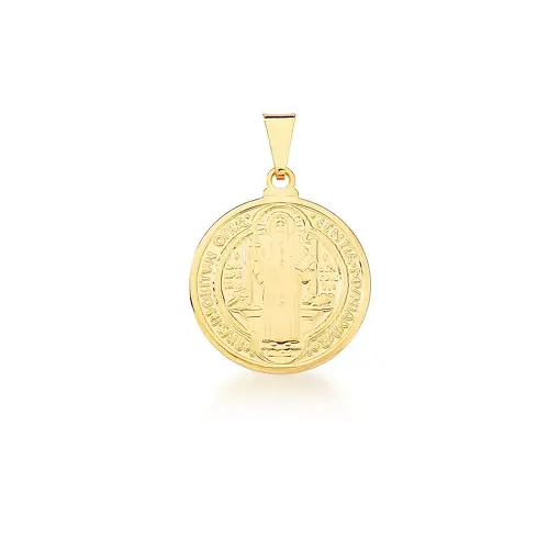 PINGENTE LISO E REDONDO COM IMAGEM DE SÃO BENTO