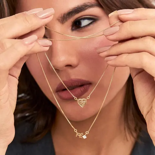 ESCAPULÁRIO COM ESCRITA FÉ CORAÇÃO E CRISTAL