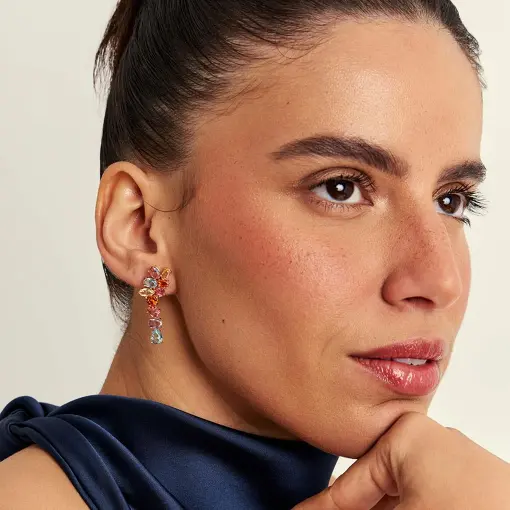 BRINCO PÊNDULO COM CRISTAIS