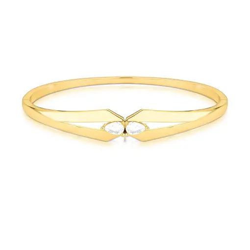 BRACELETE GEOMÉTRICO COM CRISTAL DE GOTA VAZADO