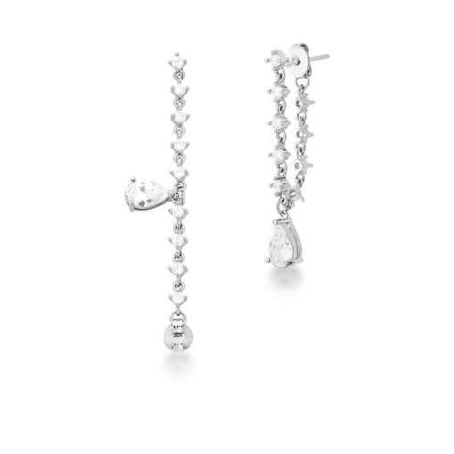 BRINCO EAR JACKET COM CRISTAL EM GOTA BANHADO A RÓDIO