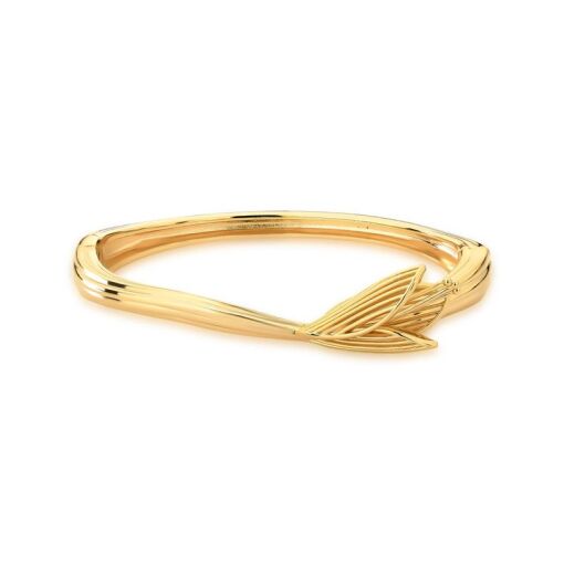 BRACELETE DE FLOR TEXTURIZADO BANHADO A OURO