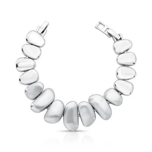 PULSEIRA COM ELOS OVAIS ABAULADOS E ACETINADO