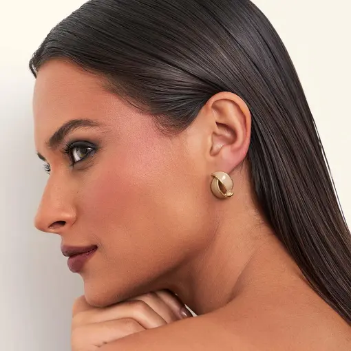 BRINCO CURVO ESMALTADO E VAZADO