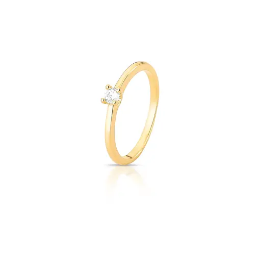 ANEL SOLITÁRIO COM CRISTAL REDONDO