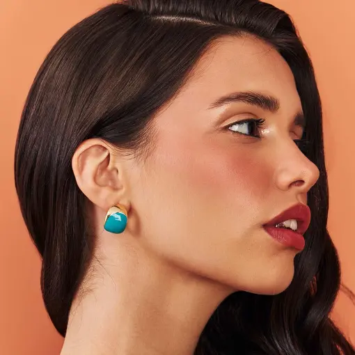 MEIA ARGOLA CURVA ESMALTADA