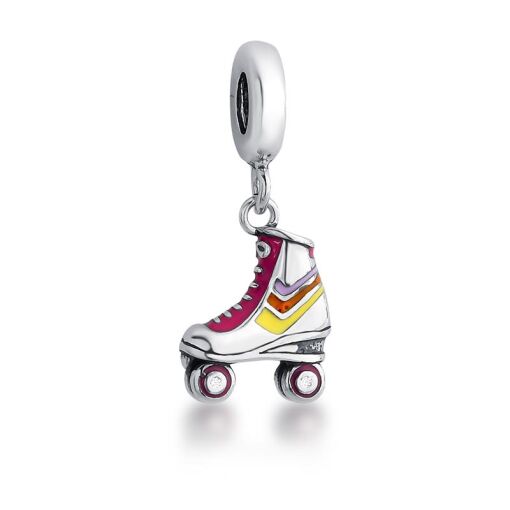 BERLOQUE PATINS ESMALTADO EM PRATA ENVELHECIDA