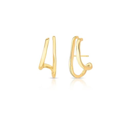BRINCO EAR HOOK CURVO DUAS VOLTAS LISAS