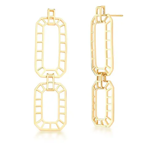 BRINCO PÊNDULO RETANGULAR TRABALHADO VAZADO