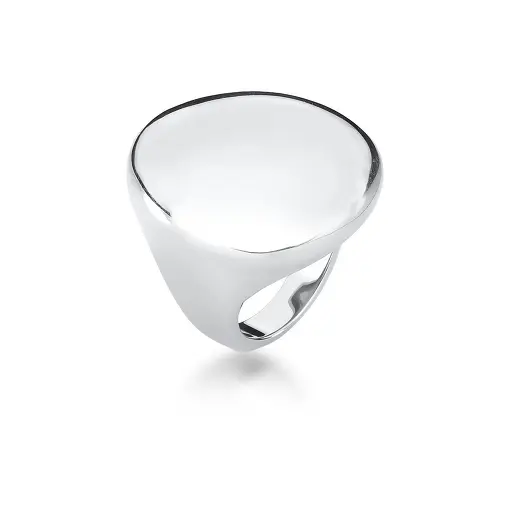 ANEL ABAULADO DE GOTA LISA BANHADA A OURO