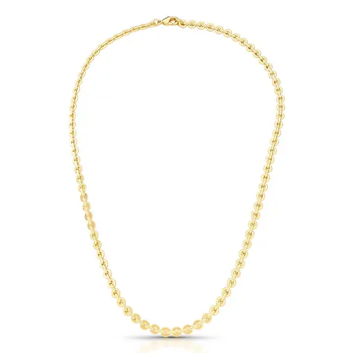 COLAR INTERCALADO COM ELOS REDONDOS LISOS