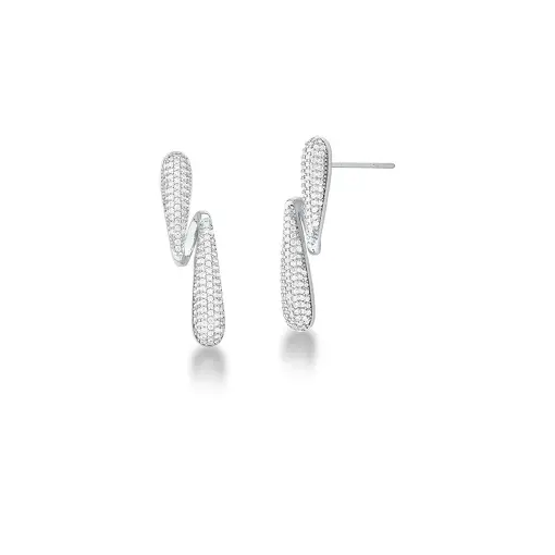 BRINCO COM DUAS GOTAS CRAVEJADA DE ZIRCÔNIAS