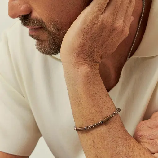 PULSEIRA INTERCALADA TRABALHADA COM ZIRCÔNIA EM AÇO