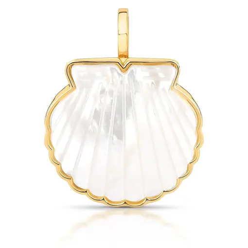 PINGENTE COM FECHO DE CONCHA EM MADREPÉROLA