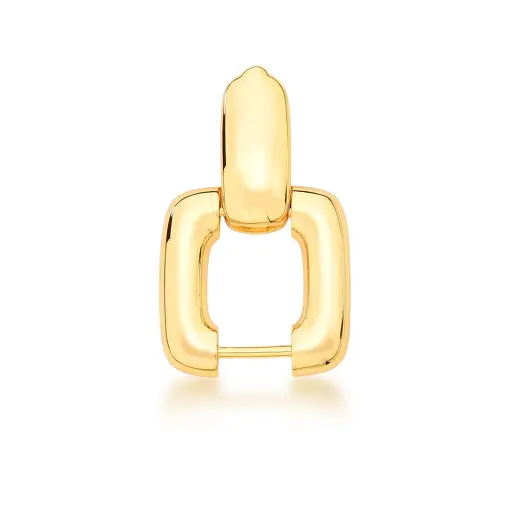 FECHO COM EXTENSOR QUADRADO LISO BANHADO A OURO