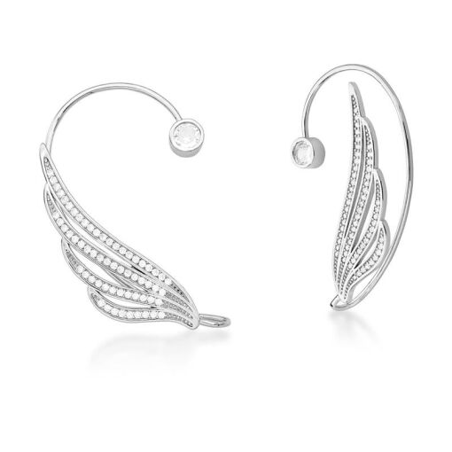PIERCING DE ORELHA DE ASA CRAVEJADO DE ZIRCÔNIAS