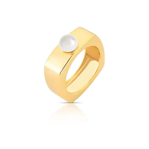 ANEL QUADRADO PÉROLA SHELL