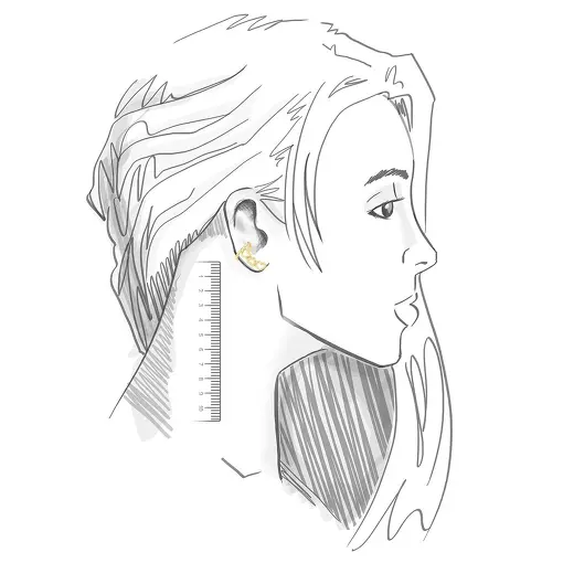 BRINCO EAR CUFF COM CORAÇÕES VAZADOS E BRANCO BANHADO A OURO