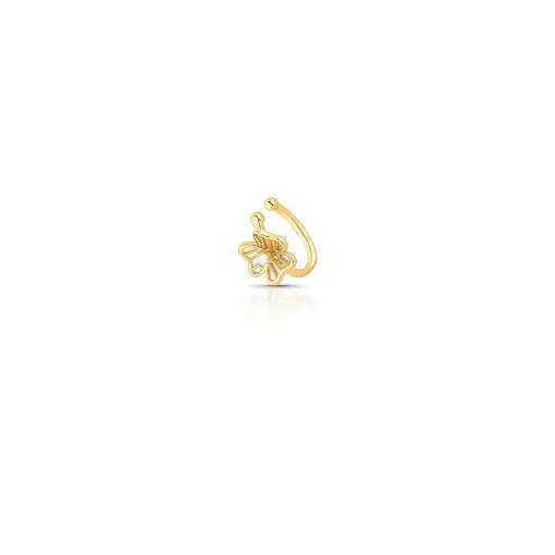 PIERCING DE ORELHA UNITÁRIO DE FLOR VAZADO COM ZIRCÔNIAS