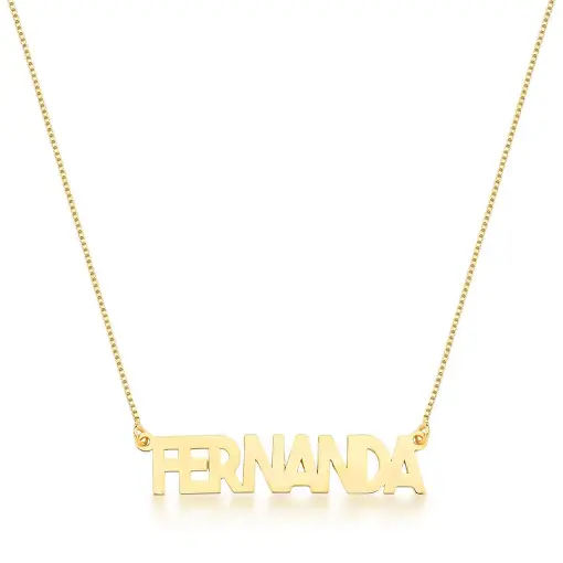 GARGANTILHA PERSONALIZADA NOME COM ATÉ 9 LETRAS