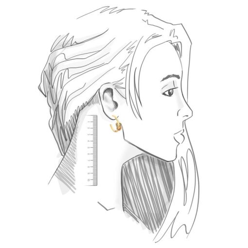 MEIA ARGOLA TRANÇADA COM ZIRCÔNIAS COLORIDAS BANHADA A OURO