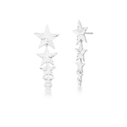 BRINCO COM ESTRELAS PÊNDULAS TEZTURIZADO LISO