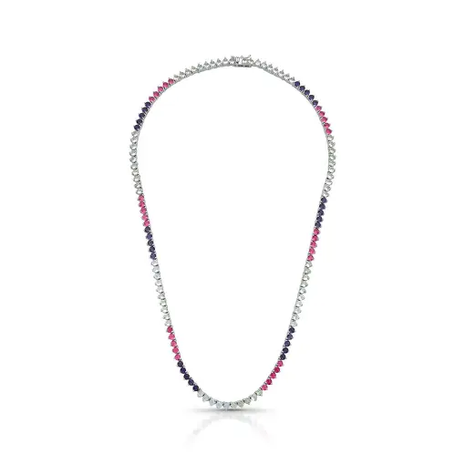 COLAR RIVIERA COM CRISTAIS REDONDOS