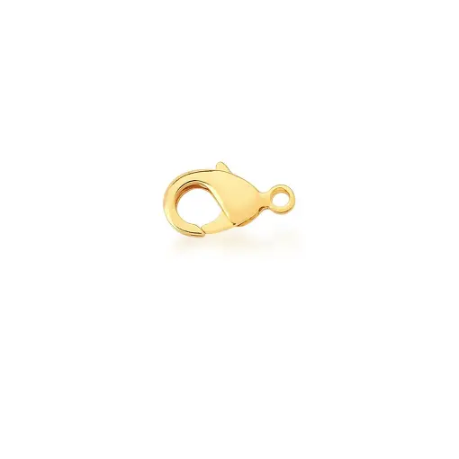 FECHO LAGOSTA KIT COM 5 UNIDADES 9MM BANHADO A OURO
