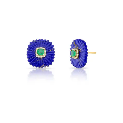 BRINCO COM FORMATO DE FLOR TRABALHADO COM CRISTAL QUADRADO