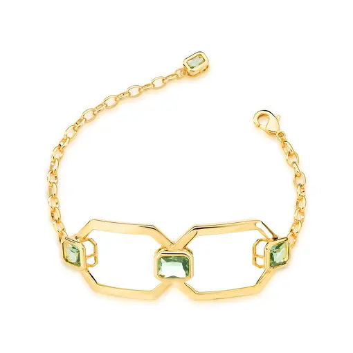 PULSEIRA GEOMÉTRICA COM CRISTAIS RETANGULARES