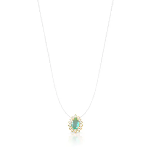 CHOKER COM PINGENTE DE GOTA EM FIO DE NYLON