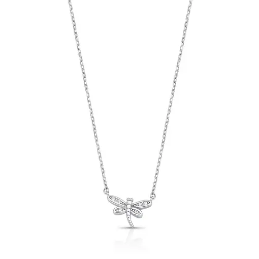 CHOKER COM PINGENTE DE LIBÉLULA CRAVEJADO COM ZIRCÔNIAS