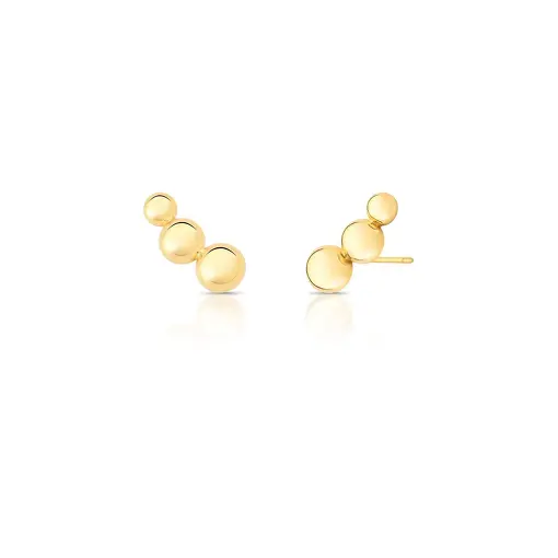 BRINCO EAR CUFF COM TRÊS ESFERAS LISAS