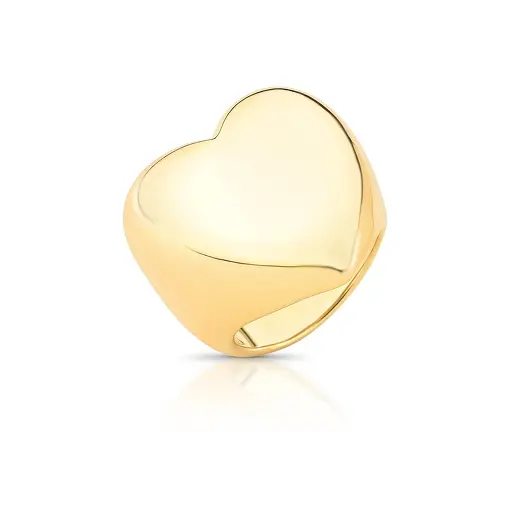 ANEL DE CORAÇÃO ABAULADO E LISO