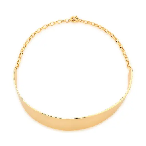 GARGATILHA ARO LISO BANHADO A OURO