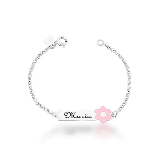 PULSEIRA FLOR PERSONALIZADA COM NOME